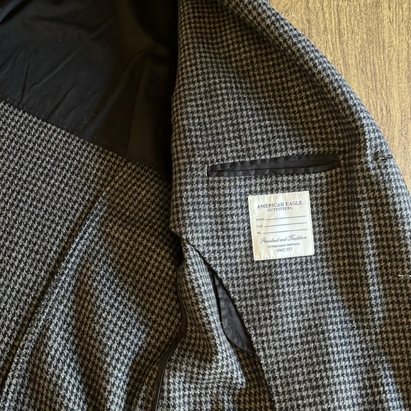 American Eagle The Legendary Blazer Gray Brown Wool Blazer Size XL - Picture 13 of 15